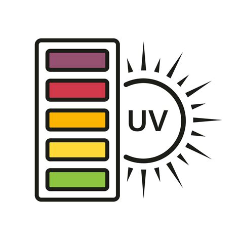 UV Index Icon. Danger Level of Sun Radiation Pictogram. Ultraviolet