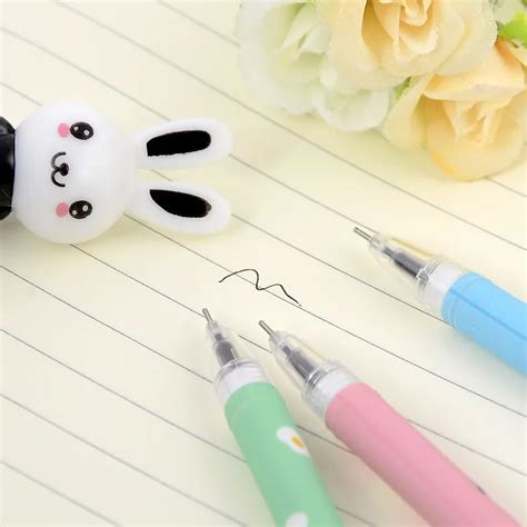 40 шт. гелевая ручка Kawaii Милая ручка с дизайном «кролик» для офиса и ...