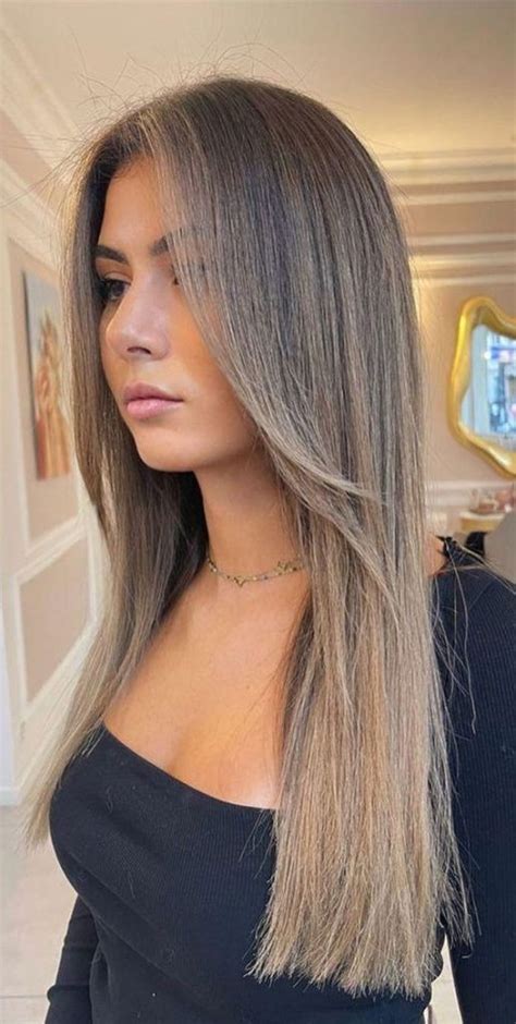 30 Hair Colour Trends To Try In 2023 Iced Cappuccino With Curtain Bangs