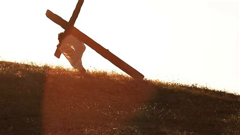 Representation Of Christ Carrying The Cross Road To Calvary Hill