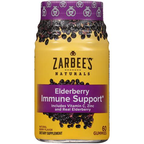 Zarbees Naturals Elderberry Immune Support Gummies With Vitamin C