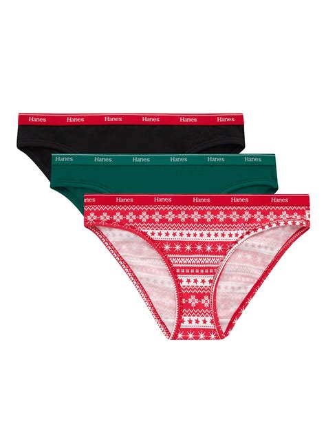Hanes Originals Womens Bikini Underwear Breathable Cotton Stretch Pack Walmart