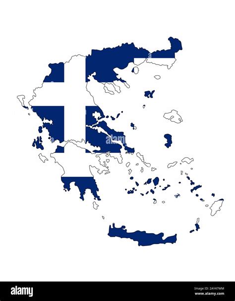 greece flag map Stock Photo - Alamy