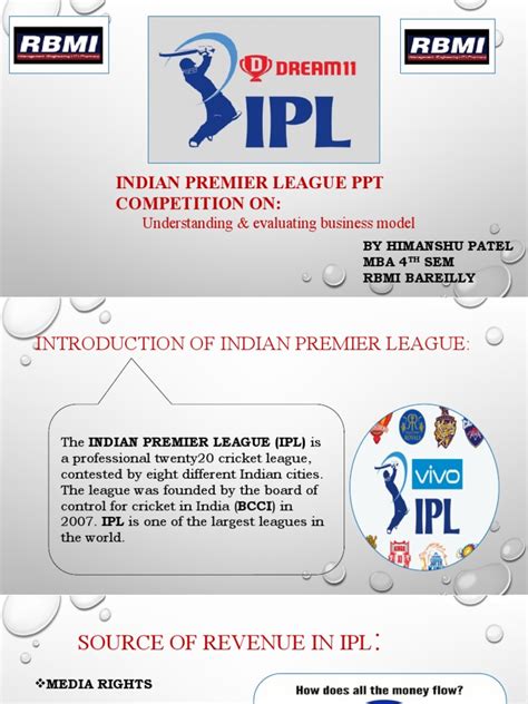 Ipl Business Model Pdf