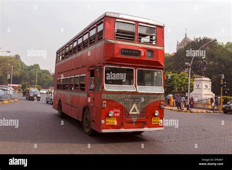 India, Maharashtra, Mumbai, Colaba, red double decker bus Stock Photo - Alamy