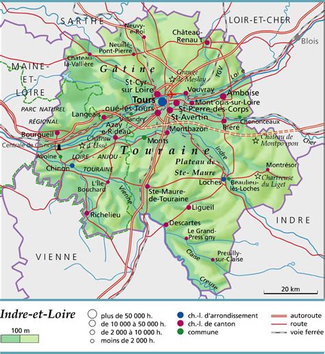 Carte De L Indre Et Loire Indre Et Loire Carte Du D Partement