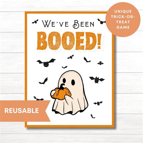 Youve Been Booed Printable Halloween Printable Halloween Trick Or Treat Sign Neighborhood