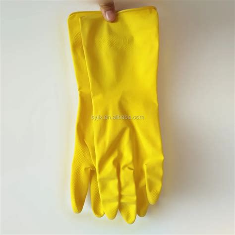 Dipped Lined Long Skin Color Latex Gloves Custom Printed Logo Buy