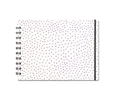 Cuaderno A5 Apaisado Tapa Dura Liso Pintitas Violetas El Tigre Azul