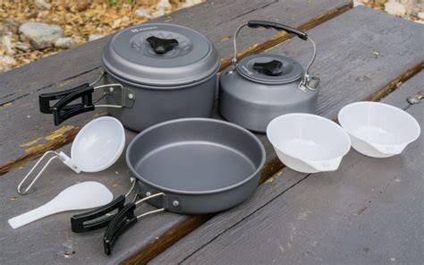 Winterial 11 Piece Camping Cookware Set Cooking Comfortably Outdoors