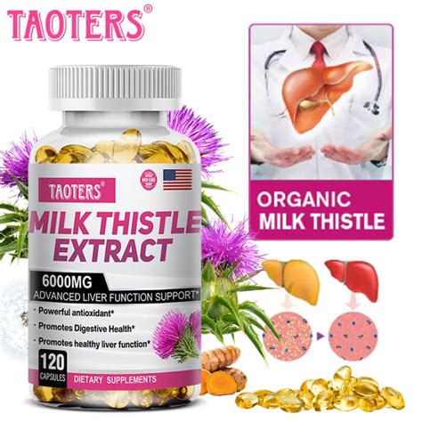 Milk Thistle Extract Supplement 6000 Mg A Powerful Antioxidant And