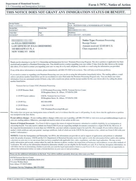 Form I 797 Types And Functions Zontlaw