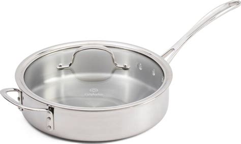 Calphalon Classic 3qt Tri Ply Stainless Steel Saute Pan With Cover