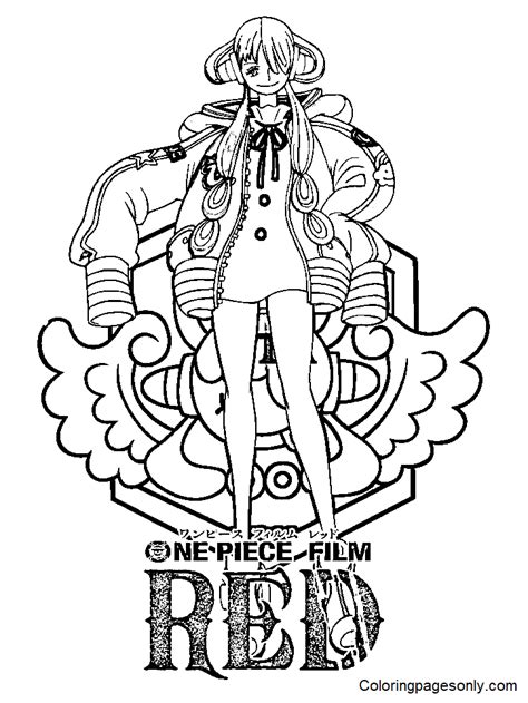 Uta One Piece Film Red Coloring Pages One Piece Film Red Coloring