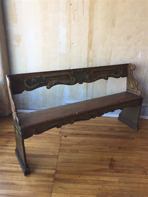 Tuscan Antique Church Pew