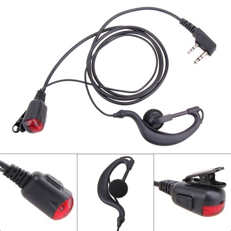 Pin Walkie Talkie Headset Privacy G Shape Earpiece Headset For Two Way