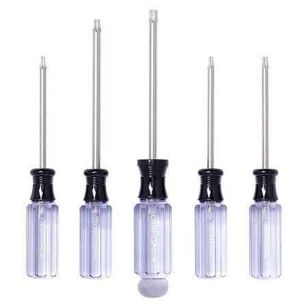 Craftsman Screwdriver Set, Torx Tip, 5 pcs. CMHT65051 | Zoro