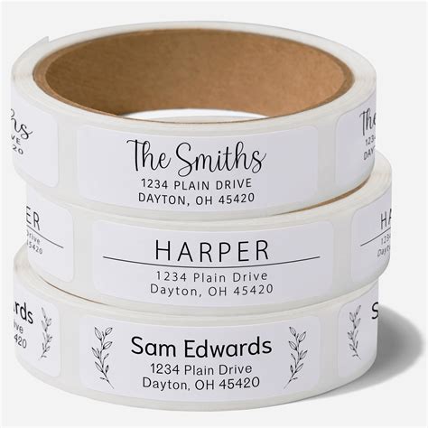 Amazon.com : Return Address Labels Roll, Personalized Address Label ... 