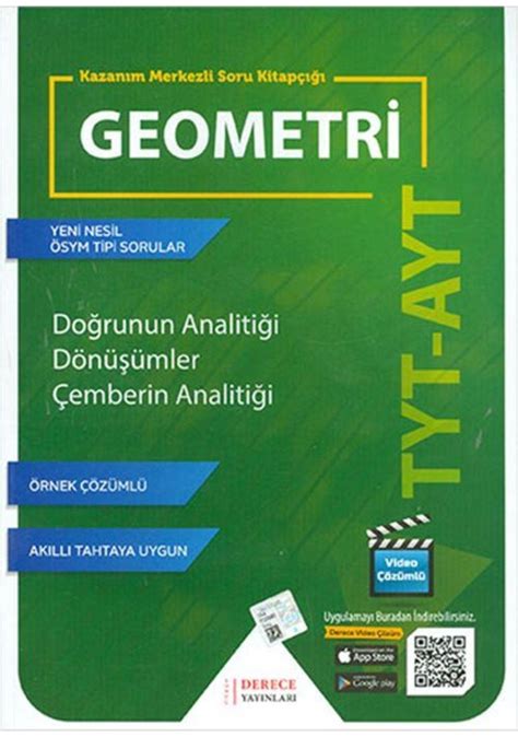 Derece Tyt Ayt Geometri Doğrunun Analitiği Dönüşümler Çemberin An