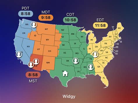 Us Time Zone Map Rwidgy