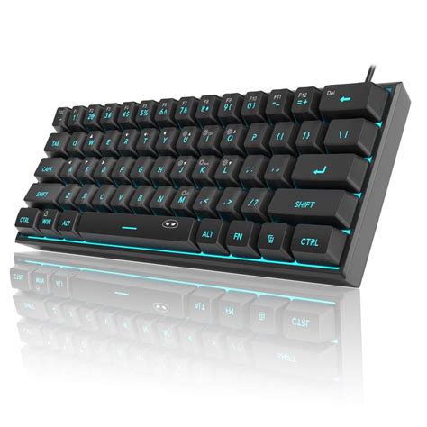 MageGee Mini 60% Gaming Keyboard, RGB Backlit 61 Key Ultra-Compact ...