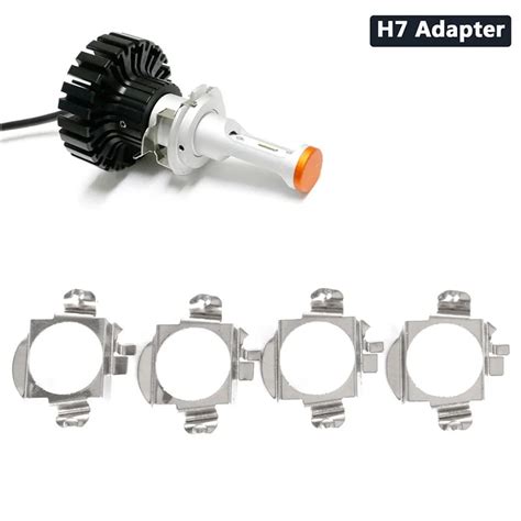 2Pcs H7 LED Car Headlight Bulb Base Holder Adapter Socket For Universal