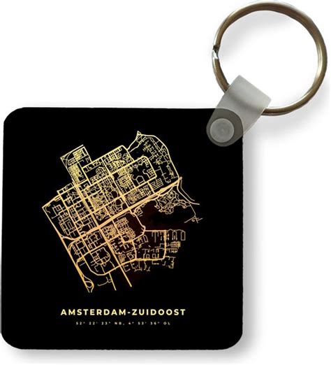 Sleutelhanger Uitdeelcadeautjes Amsterdam Zuidoost Kaart