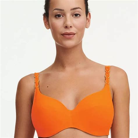 Haut De Maillot Armatures Enveloppant Orange Chantelle Bain Lemon