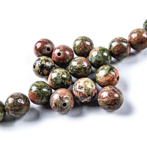 Gemstones Unakite Round Beads Mm