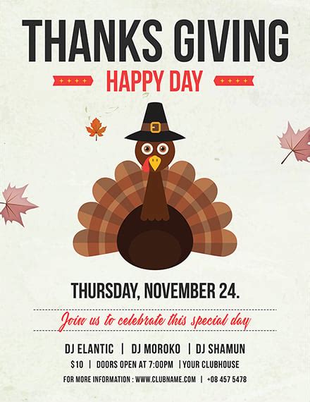 FREE Happy Thanksgiving Flyer Template - Word (DOC) | PSD | Apple (MAC ...