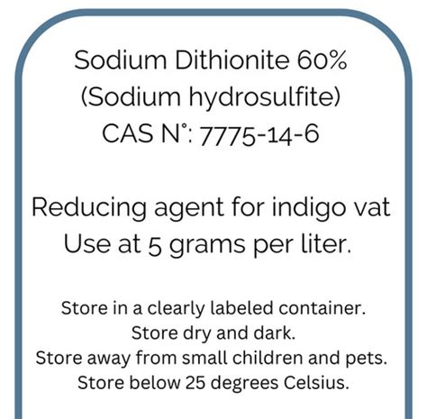 Sodium Dithionite 60 250grams DekelDyes