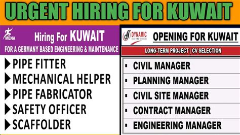 Urgently Required For Kuwait Equate Shutdown Project Gulf Job Ki Duniya