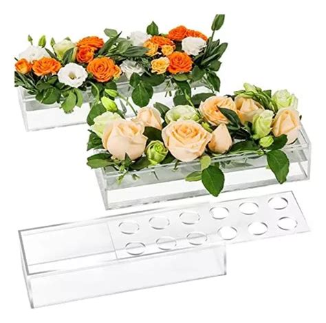 Jarr N Acr Lico Transparente Arme Centro De Mesa Floral Cuotas Sin