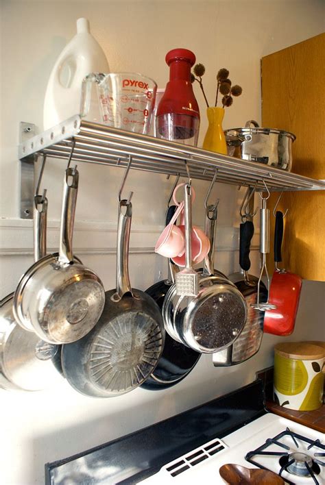 Pot Rack Kitchen Decor Apartment Diy Kitchen Shelves Kitchen Decor