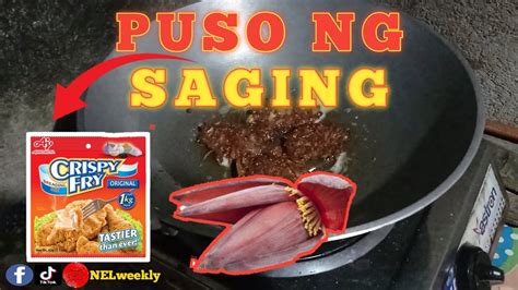 TORTANG PUSO NG SAGING How To Cook Banana Flower Puso Ng Saging