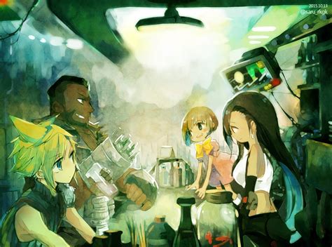 Tifa Lockhart Cloud Strife Barret Wallace And Marlene Wallace Final