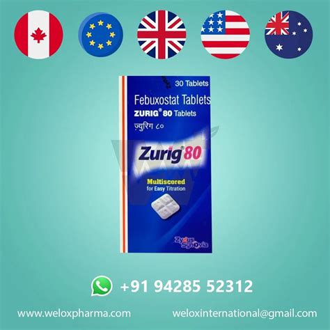 Zurig Mg Tablet At Rs Box Febuxostat Tablets In Surat Id