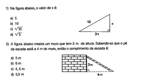 Exercícios Teorema De Pitágoras 8 Ano Edukita