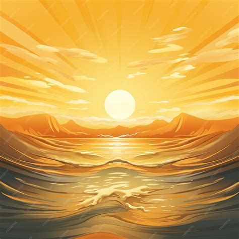 Premium Vector Sunset Illustration