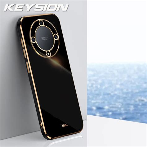 KEYSION เคสชบหรหราสำหรบ Honor X9b 5G X8b TPU นมซลโคนสเหลยม