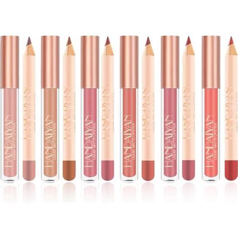 Coffret Maquillage Lèvres 12Pcs Rouge À Lèvres Liquide Mat Lip Gloss