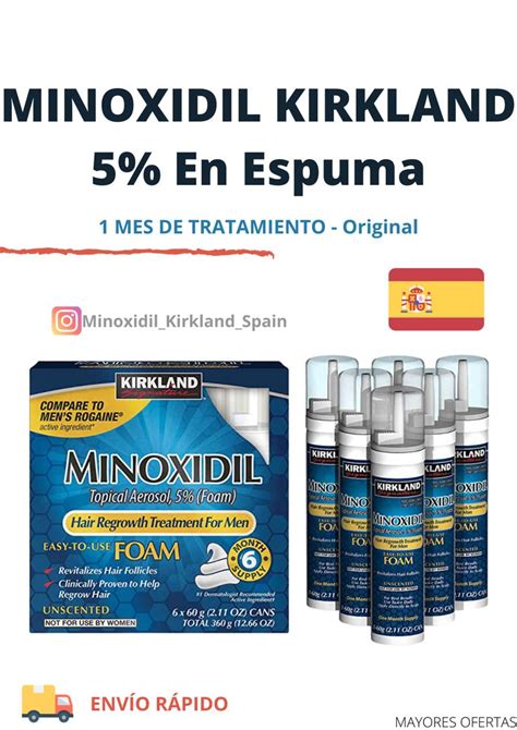 Minoxidil Kirkland 5 En Espuma Para 1 Mes De Tratamiento Barba Y