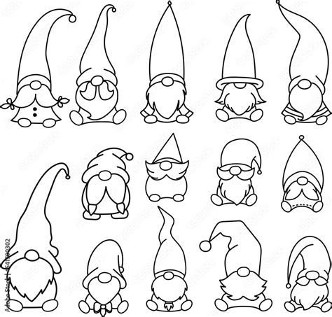 Cute gnome designs. Stock Vector | Adobe Stock