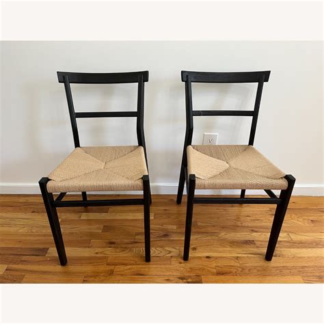 Anthropologie Oak Farmhouse Dining Chair Set Of 2 Aptdeco