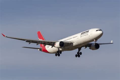 Qantas Airbus A330 Large Passenger Airliner On The Tarmac At Sydney Airport Editorial Image