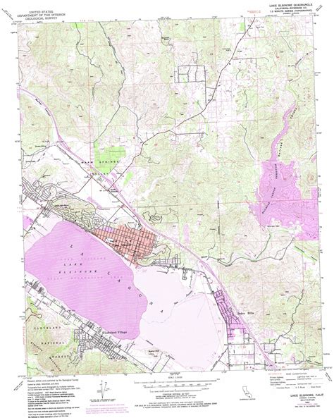 Lake Elsinore topographic map, CA - USGS Topo Quad 33117f3