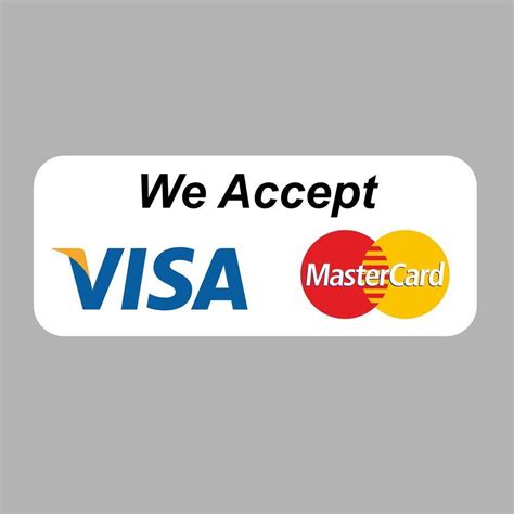 We Accept Visa MasterCard Logo - LogoDix