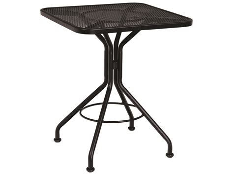 Woodard Wrought Iron Mesh Square Outdoor Bistro Table Wr