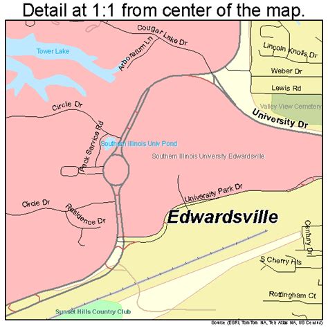 Edwardsville Illinois Street Map 1722697