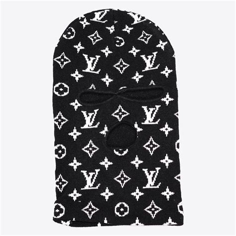 Lv Monogram Blackwhite Ski Mask Ski Mask Lv Monogram Ski Mask Tattoo